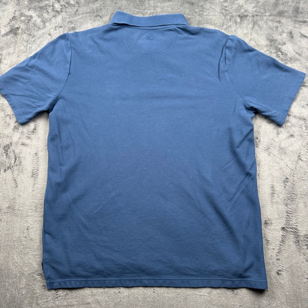 Magellan Outdoors Fish Gear Mens Blue Cotton Pique Polo Shirt L Classic Fit 0029 - Picture 8 of 10